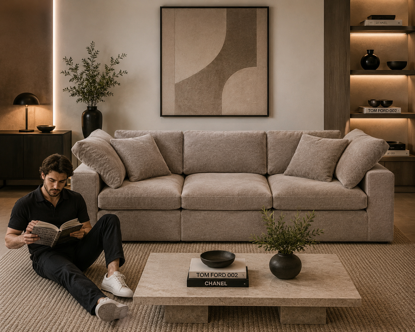 Lunara Cloud 3 Piece Modular Sofa