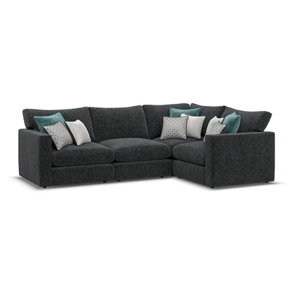 Noir Luxe 4 Seater Corner Sofa