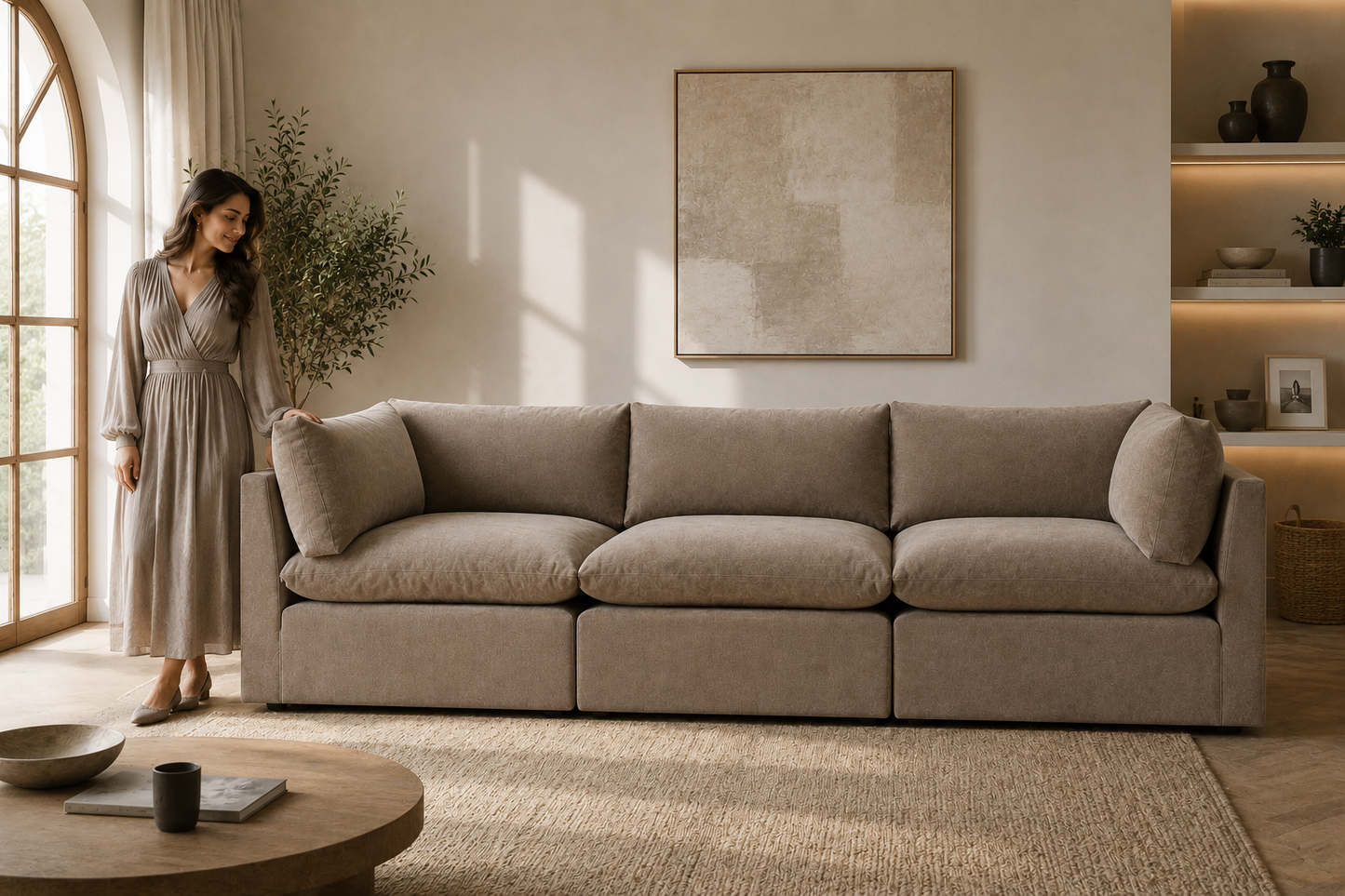 Arlo Feather 3-Piece Sofa
