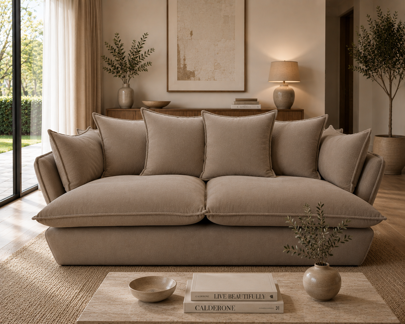 Marino 3 Seater Feather  Sofa - luxury velvet modular sofa by Vogue Vocus view 8