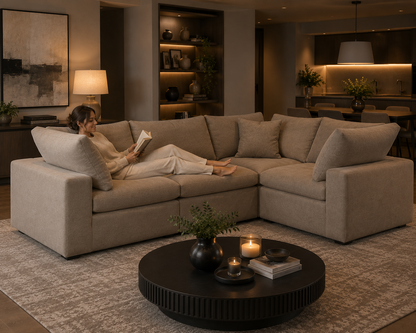 Lunara Cloud Closed End Corner Sofa