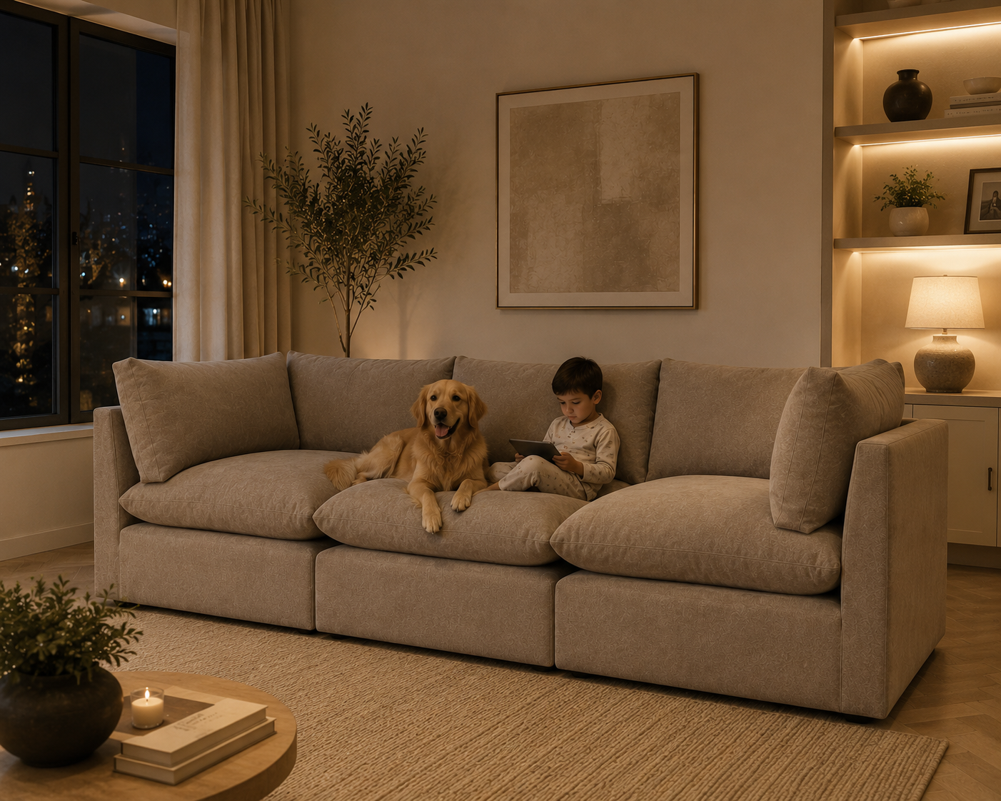 Arlo Feather 3-Piece Sofa