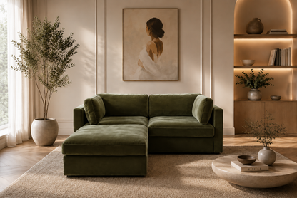 Belva 2 Seater with Stool Modular Sofa