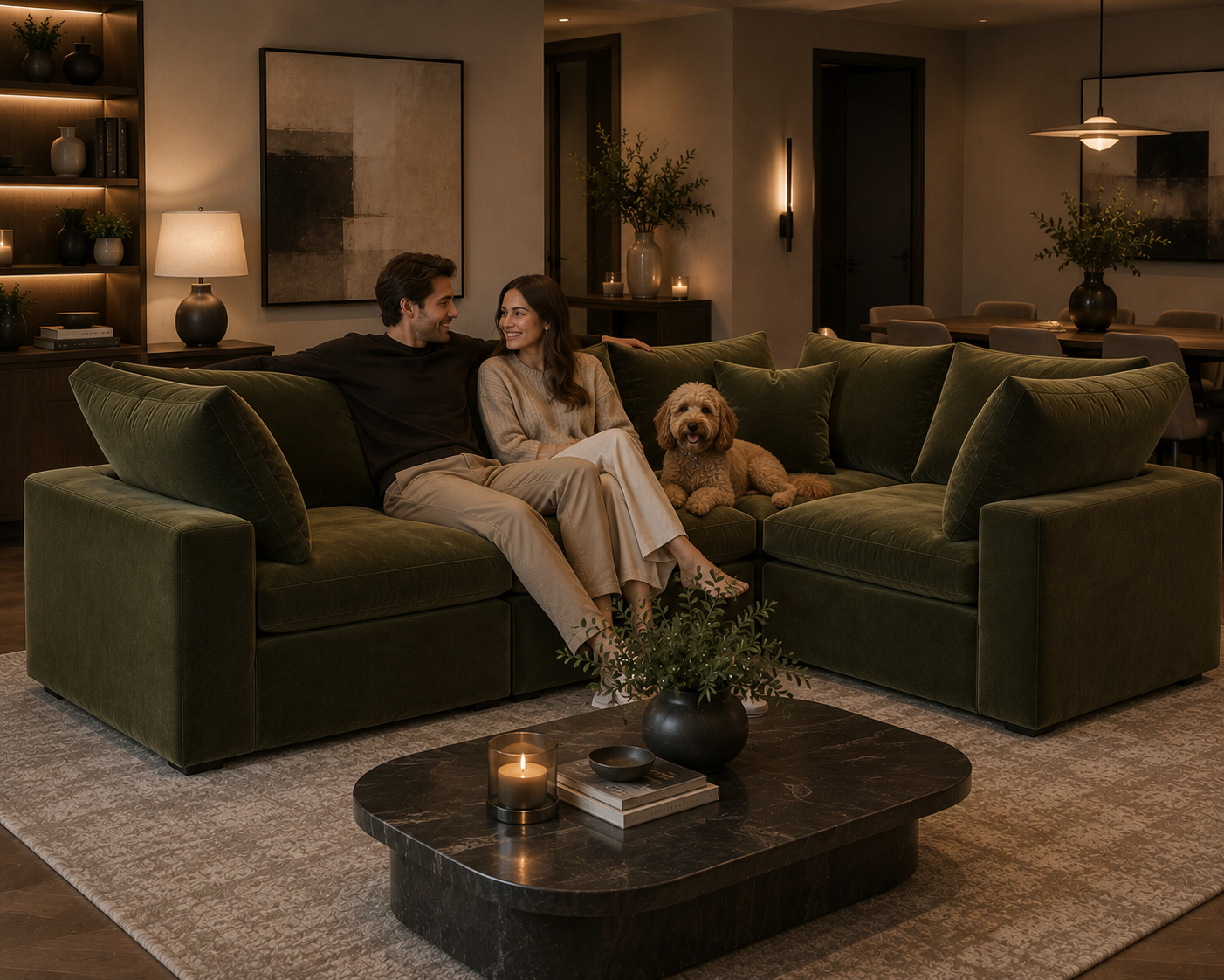 Lunara Cloud Closed End Corner Sofa