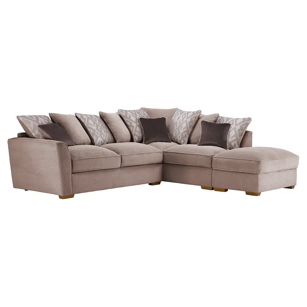 Alaska Corner Pillow Back Sofa Left Hand - luxury chenille corner sofa by Vogue Vocus