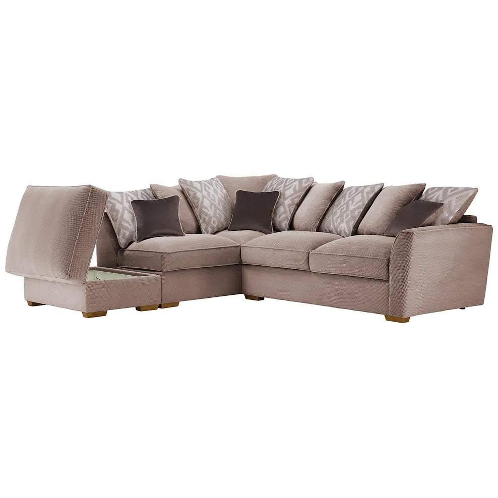 Alaska Corner Pillow Back Sofa Left Hand - luxury chenille corner sofa by Vogue Vocus view 6