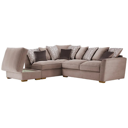Alaska Corner Pillow Back Sofa Left Hand - luxury chenille corner sofa by Vogue Vocus view 6