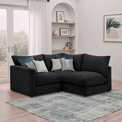 Noir Luxe 3 Seat Left Hand Corner Sofa