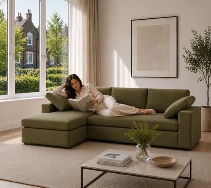 Velora Chaise Wide Arm Modular Corner Sofa