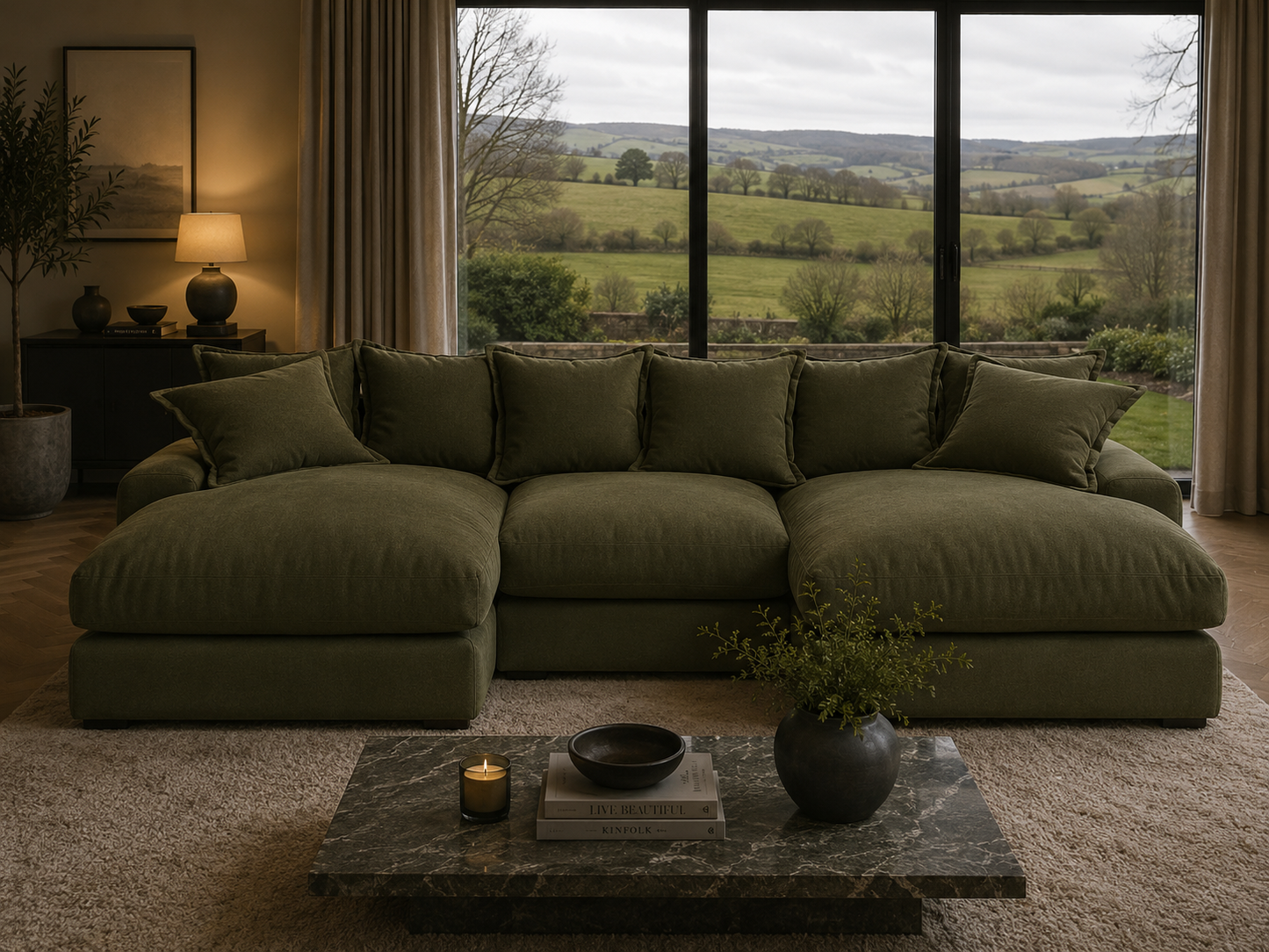 Milo Modular U Shape Chaise Sofa