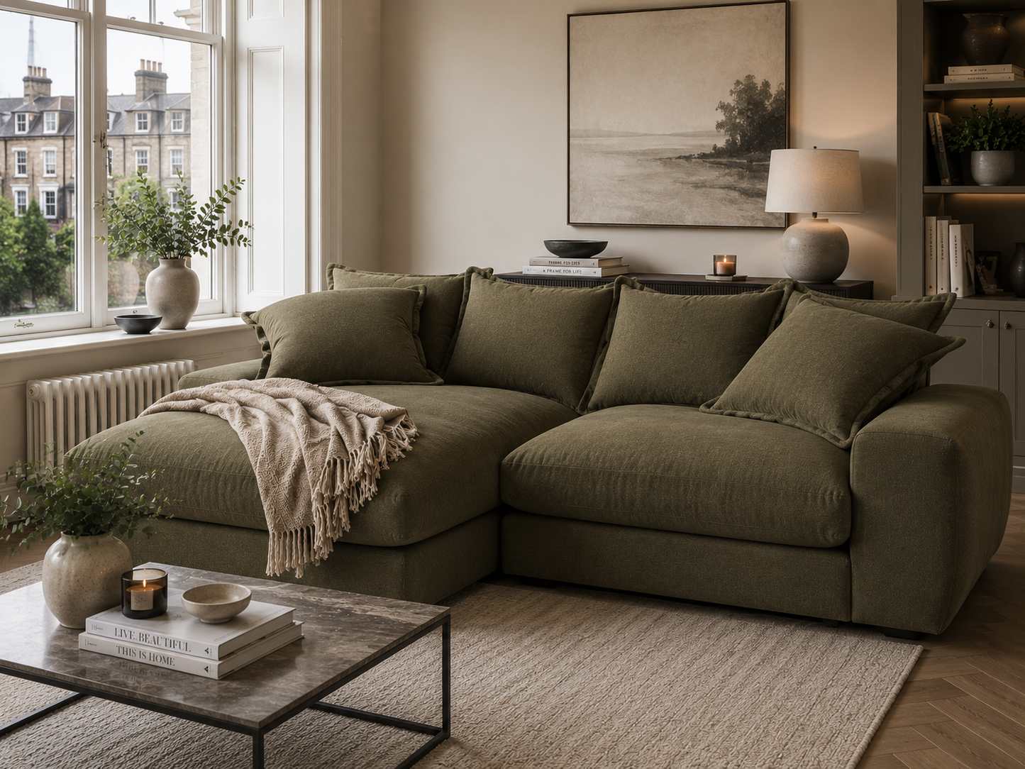 Milo Left Hand Chaise Modular Sofa