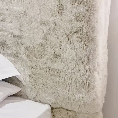 Alpine Luxury Cream Chunky Faux Fur Bed