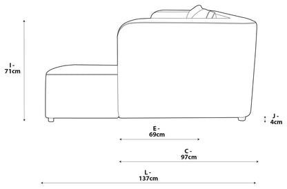 Vogue Modular Right Hand Corner Chaise