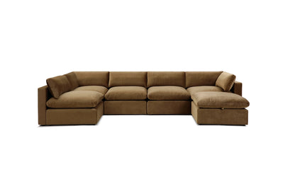 Belva U Shape Modular Sofa with Storage