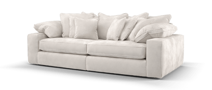 Maison 4-Seater Ivory Chenille Sofa | Precision Dual-Tone Piping - luxury velvet corner sofa in ivory by Vogue Vocus view 7