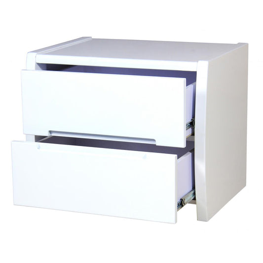 Tanya High Gloss Bedside Table White