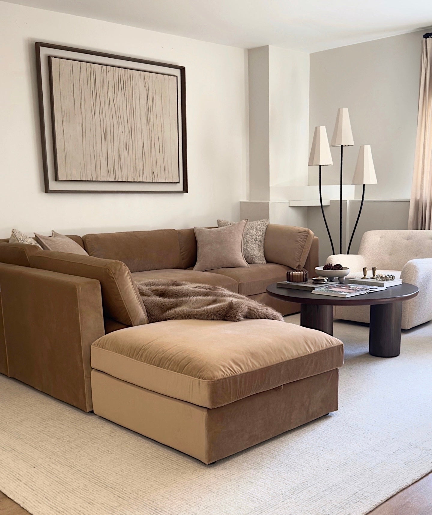 Belva 2 Seater with Stool Modular Sofa - luxury modular sofa by Vogue Vocus view 10