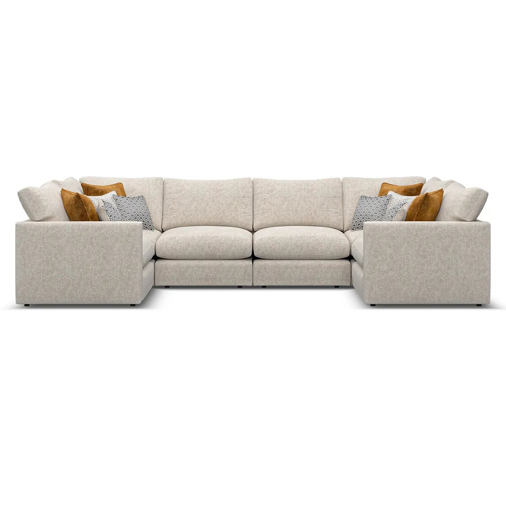 Noir Luxe 6 Seater U Shape Sofa