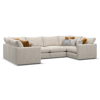 Noir Luxe 6 Seater U Shape Sofa