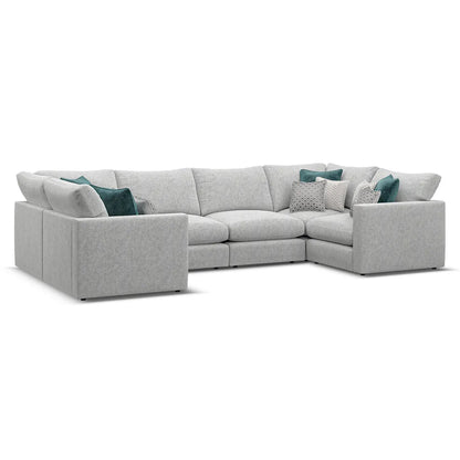 Noir Luxe 6 Seater U Shape Sofa