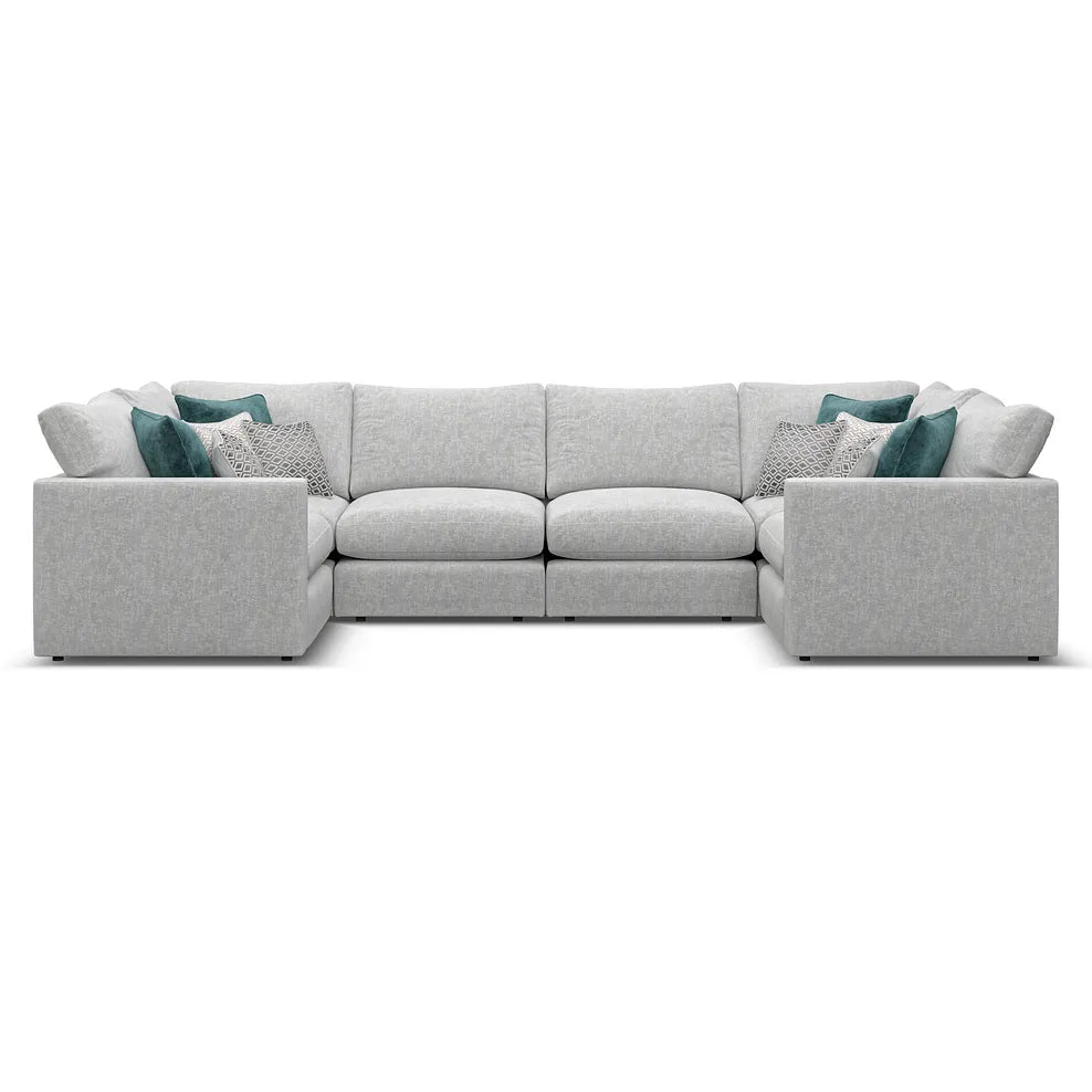 Noir Luxe 6 Seater U Shape Sofa