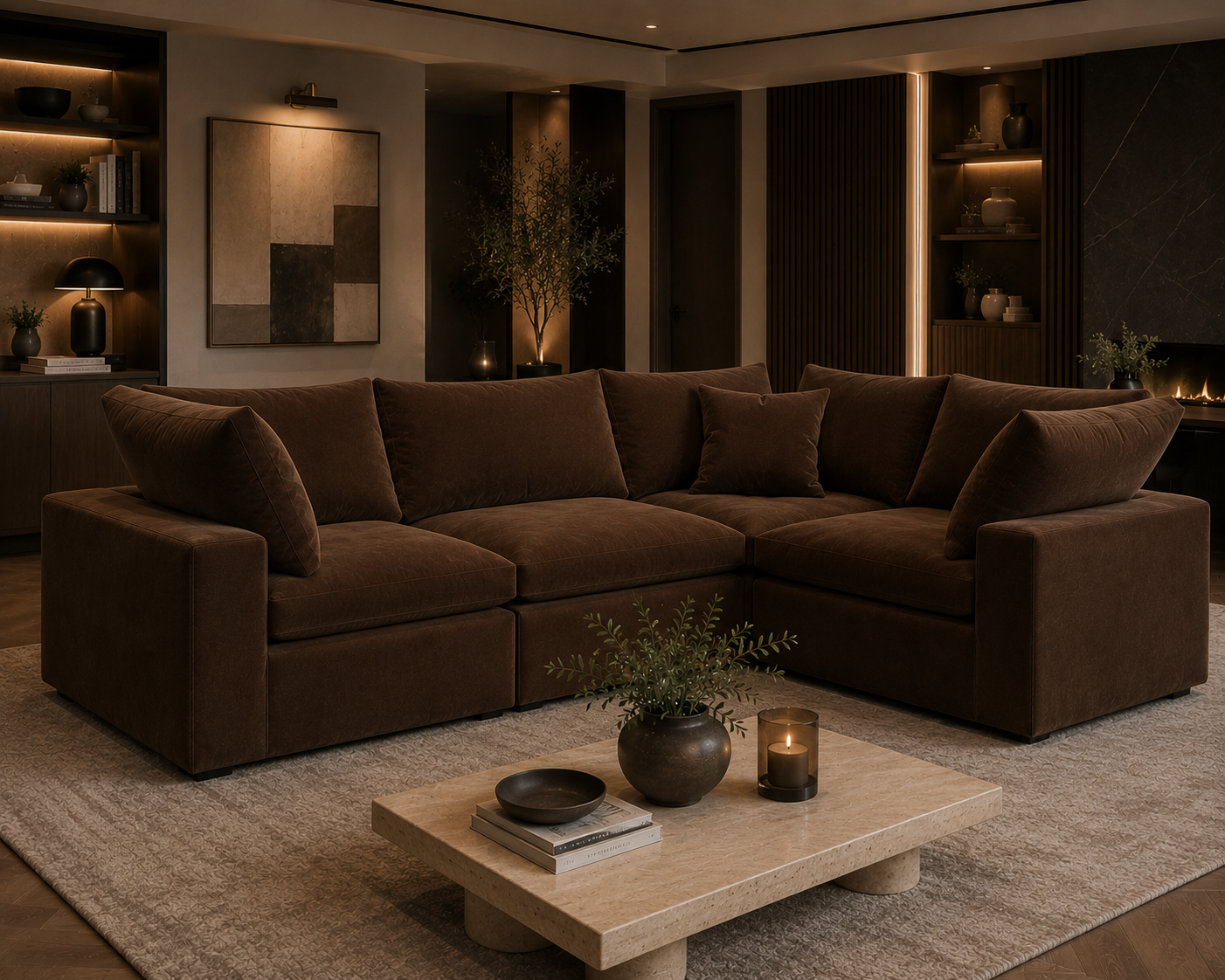 Lunara Cloud Closed End Corner Sofa