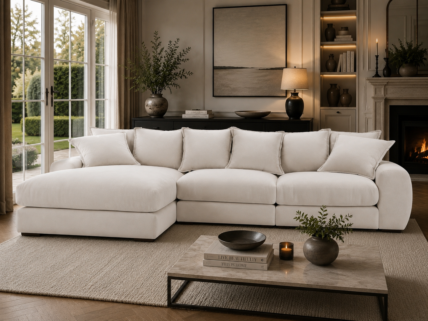 Milo Modular Left Hand Large Chaise Sofa