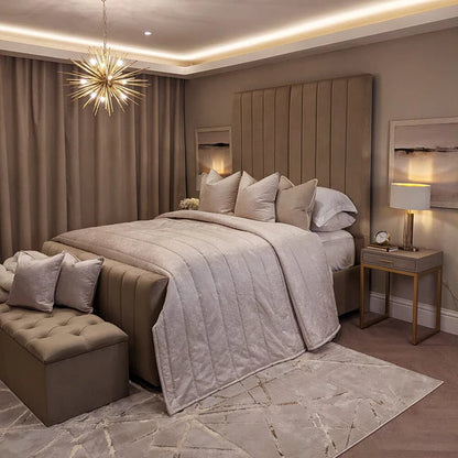 Isla Coffee Luxe Ottoman Paneled Bed