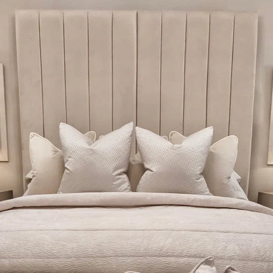 Zana Vanilla Panelled Bed